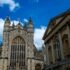 Bath Abbey and The Roman baths view from Abbey Churchyard
